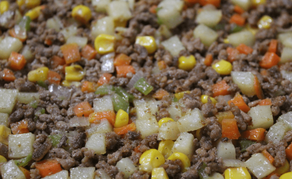 picadillo con verduras