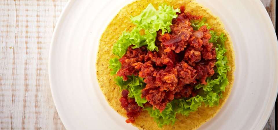 tostada de chicharron prensado