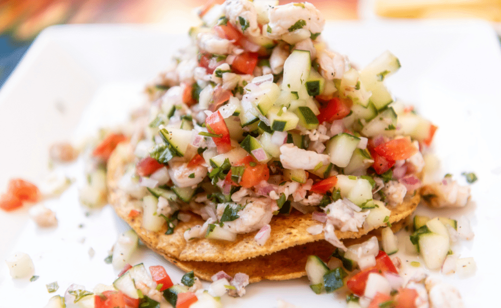 tostada de ceviche