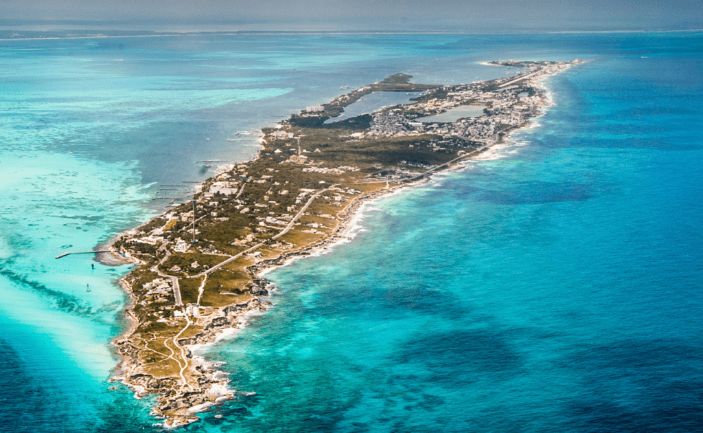 Isla mujeres vista aerea