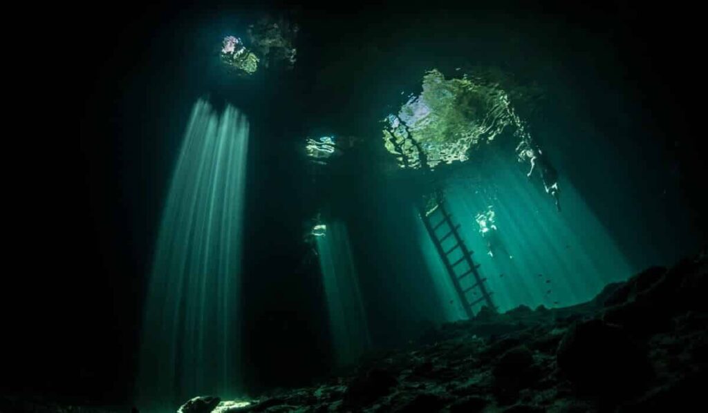 cenote calavera desde lo profundo